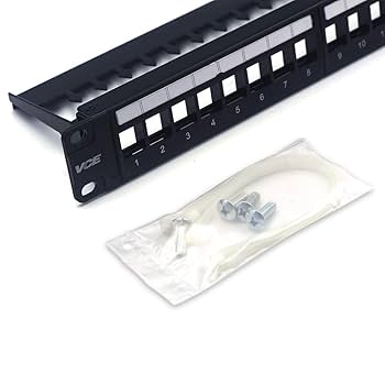 Amazon.com: VCE Patch Panel 24 Port with 25-Pack Cat6 Black